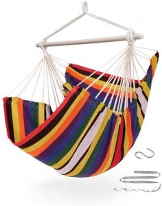 ADVOKAIR Hammock Chair Swing, Heavy-Duty Hanging Rope Swing Seat Supports 500 Lbs, Ideal for Outdoor Patio, Backyard, Porch, Deck & Indoor Bedroom Use