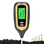 Morthan 2019 New 4-in-1 Soil Test Moisture Meter PH Levels Temperature Sunlight Intensity Survey Instrument for Indoor Outdoor Garden Farm Lawn Plant Grain Flower Grass Care (battery not included)