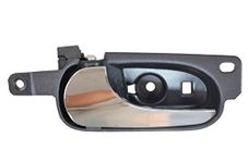 PT Auto Warehouse GM-2314MA-FL - Interior Inner Inside Door Handle, Black Housing with Zinc Chrome Lever - Driver Side Front