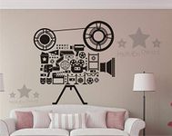 Heaven Decors Photography and Video Shooting Camera PVC Vinyl Wall Sticker (Black , Ideal Size on Wall 59 cm x 61 cm)