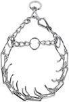 Acrylicc Dog Prong Collar, Chrome Dog Pinch Collar with Quick Release Snaps for Small, Medium and Large Dogs (Small, 2.5mm, 17.7", 10-14" Neck, Silver)