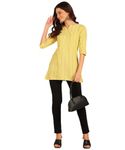 DSK Studio Women's Regular Dress Shirt (KU1002-Yellow-M_Yellow