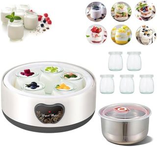 Cowenhey Yogurt Maker, Automatic Digital Yoghurt Maker Machine with 5 Glass Jars 42 Ozs, with Constant Temperature Control for Home Organic Yogurt, Cheese, Fruit Wine (with 5 Cups)