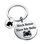 BAUNA Game Fans Gifts Bitch Better Have My Bells Quote Keychain Video Game Gift (Bells keychain)