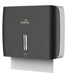 Dolphy Wall Mounted Multifold Mini Hand Towel Paper Dispenser-Black