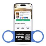 HeyBuddy™ Slide Series - QR Code Smart Pet Tags for Dogs & Cats, Personalized Pet Tag Stores Multiple Information, Includes Passive Location Tracking, Real-Time Notification & Community Alerts