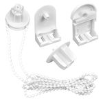 Roller Blind Spares Replacement Repair Kit, 25mm Roller Blind Fittings, Roller Blind Kit Curtain Roller Blind Accessories with 2M Beaded Chain Spare Kit for Curtain Rods, Roller Blind Brackets