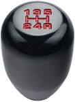 DEWHEL 5 Speed Manual Gearbox Shift Knob M12x1.25 Screw On Aluminum Black