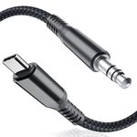 BASESAILOR USB Type C Aux Cable 2M,3.5mm Jack Adapter 1/8 Inch Extension Audio Auxiliary Cord for Car Stereo,Headphone,Samsung Galaxy S21 S22 S23 S24,Note 10,Z Flip Fold,iPad 10th Pro Air 4 5 Mini 6