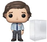 POP The Office - Jim Halpert Funko Pop! Vinyl Figure (Bundled with Compatible Pop Box Protector Case), Multicolored, 3.75 inches