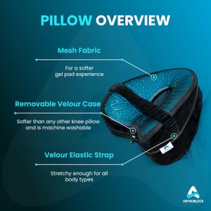 ORTHOBLOCK Memory Foam Knee Pillow – Ergonomic Leg Support Cushion
