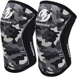 Knee Sleeves (1 Pair), 7mm Neoprene Compression Knee Braces, Great Support for Cross Training, Weightlifting, Powerlifting, Squats, Basketball and More