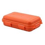 Survival Case,2 Colors 2 Sizes Outdoor Survival Shockproof Waterproof Storage Box Sealed Container Case (small orange)