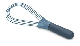 Joseph Joseph 981000 Twist Whisk 2-in-1 Collapsible Balloon and Flat Whisk Silicone Coated Steel Wire, Sky