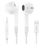 Ludos FEROX USB C Headphones, 5 Years Warranty, USB-C Earbuds for iPhone 16 15 Pro Max Plus Samsung Galaxy S23 Ultra S22 S21 FE S20 Z Flip 3 Fold 4 A53 A54, USB Type C Earphones for iPad Pro Pixel