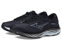 Mizuno Women's Wave Rider 27 Running Shoe, Ebony-snowcrest, 7 Wide