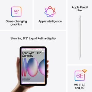 Apple iPad mini A17 Pro 128GB Tablet – Space Grey