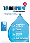 Toughprint A4-Laser Waterproof Paper, 25 Sheets High-Definition, Durable, Wipe Clean Sheets, Ideal for Outdoor Sports, Map Printing and Signs