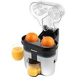 Progress EK5027P Slice & Juice Electric Juicer - Twin Citrus Juicer with Built-in Slicer, Dual Juicing Function, 500ml Container, Removable Cone Attachments & Strainer, On/Off Switch, Safety Lock, 90W