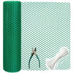 Krrooraa Fencing Net, UV Stabilized, Tree Gaurd net, Anti Bird Net Green Color with 1 Cutter and PVC Tags are Free||4 x 50 Foot