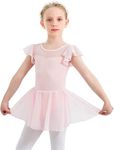 Gorchnc Ballet Leotard for Girls Ballet Outfits Dance Leotards Cotton Ballet Tutu Dresses Toddler Dance Outfit Bodysuit Pink 3-4T