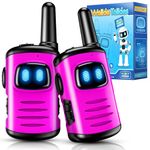 Veopoko 2 PCS Walkie Talkies for Kids, Girls Toys Age 3 4 5 6 7 8 9 Year Old Girl Gifts for 3-12 Year Old Girl Walkie Talkie Kids Toys Kids Outdoor Games for 3-9 Year Olds Girls Birthday Presents