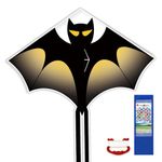 Hymaz Bat Kite - Huge Delta Kites for Kids Adults Easy to Fly Kite for Beginners Outdoor Game, Beach, Park Activities Great Christmas Halloween Gift to Kids Childhood Precious Memories