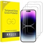 JETech Full Coverage Screen Protector for iPhone 14 Pro 6.1-Inch, 9H Tempered Glass Film Case-Friendly, HD Clear, 3-Pack