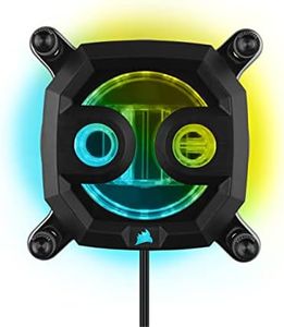 CORSAIR Hydro X Series XC7 RGB PRO CPU Water Block - Intel® LGA 1700, 1200, 115X - AMD Socket AM4, AM5 - Nickel-Plated Copper Cold Plate - Black- More Than 110 Micro-Cooling Fins - 16 Vivid RGB LEDs