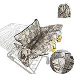 Shopping cart Cover for Baby, high Chair Cover, with Detachable Storage Bag, Flowers