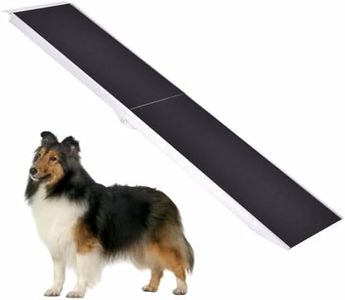 Togarhow 6FT Aluminum Foldable Pet Ramp, 72" Extra Large Dog Ramp for Cars, Trucks and SUVs, Portable Folding Ladder with Handle and Buckles for Large Dogs, Holds up to 400lbs