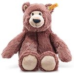 Steiff Bär Bella Original 30 cm Plush Bear Teddy Sitting Children Soft Friends Cuddly Playing and Cuddling Washable Stuffed Toy Red-Brown (113840)