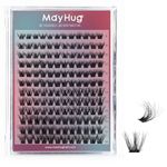 Mayhug Lash Extension 144Pcs Cluster Lashes Natural False Eyelashes Individual Lashes Extensions Fluffy Soft D Curl DIY Lash Extensions at Home Lash (Flair)