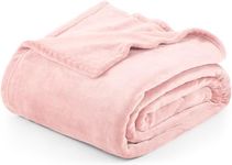 Utopia Bedding Pink Fleece Blanket Full Size Lightweight Fuzzy Soft Anti-Static Microfiber Bed Blanket (90x84 Inch)