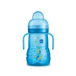 MAM Training Cup (1 Count), MAM Sippy Cup, Drinking Cup for Babies With Spill-Free Spout and Non-Slip Handles, For Boys, 8 Ounces, Blue