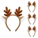 SIOTMERA 4 Pack Reindeer Antlers Headband Animal Ears Headband Deer Antlers Headband Party Cosplay Reindeer Ears for Christmas Halloween