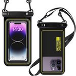 Guzack Waterproof Phone Pouch IPX8 Floating Underwater Phone Case, Dry Bag Holder for iPhone 15 14 13 12 11 Pro Max XS Plus Galaxy Samsung Phone Protector for Vacation Beach Swimming Up to 6.8"