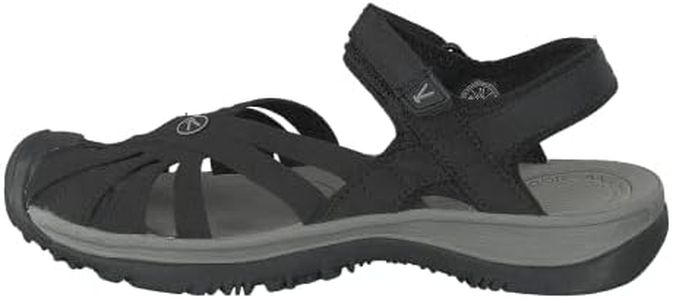 Keen Women's Rose Sandal, Black Neutral Grey, 8.5 US