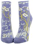 Blue Q Women's YouRe A Whole Lot Of Lovely Ankle Socks One Size (fits shoe size 5-10 US) Blue