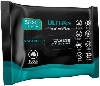 Adult Wipes for Elderly 50 XL 12''x 12'' Body Wipes for Adult Bathing, Shower Wipes for Adults No Rinse, Biodegradable Hygiene Cleansing Wipes for Women Men for Gym Travel