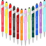 Zonon 12 Pieces Inspirational Motivational Pens Fine Point Smooth Writing Pens Fun Quotes Ballpoint Pens School Office Gifts for Corworkers Students(Assorted Color,Motivational Style)