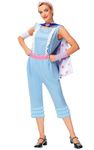 Deerose Womens Halloween Bo Story Costume Sleeveless Blue Top Shepherds Cosplay Set with Cape XS