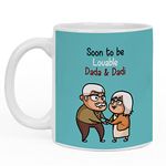 Crazyify Soon to Be Lovable Dada & Dadi Printed Mug for Grand Parents | Best Gift for Grand Parents/Grandma/Grandpa/Family | Quotes Printed Coffee Mug | Coffee Mug/Tea Mug/Ceramic Mug (350ml)