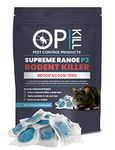 Opkill Rat Poison & Mouse killer - 150g Strongest Supreme Range Bait Available Single Feed Fast acting and Safe for Professional and Domestic use Professional Choice Paste 150G Sachets