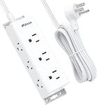 Surge Protector Power Bar - 10FT Extension Cord, 9 Widely Spaced Multi Outlets, Wall Mount, 3 Side Outlet Extender, Flat Plug for Home Office