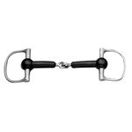 Korsteel Soft Rubber Mouth Jointed Dee Ring Snaffle Bit 4.75"