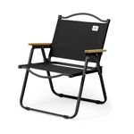 Naturehike Camping Chair Outdoor Garden Chair Portable Folding Chair Ultralight Camping Chair Load Capacity 120kg Suitable for Picnic, Fishing Black