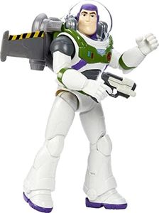 Mattel Disney and Pixar Lightyear 12-in Action Figure with Accessories, Space Ranger Gear Alpha Buzz with Jetpack & Blaster