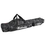 doorslay Fishing Rod Case Three Layers Fishing Rod Bag Oxford Portable Folding Fishing Pole Bag Outdoor Waterproof Tackle Storage Travel Bags Carry Organizer for Fishing Camping Hiking