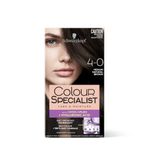 Schwarzkopf Colour Specialist At Home Permanent Hair Colour With Omegaplex Anti-Breakage Technology And Hyaluronic Acid With 2 After Colour Repair Masks For Softer Hair, 4.0 Medium Natural Brown 165ml